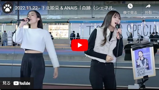 ANAIS ＆ 下北姫菜 新宿路上ライブ 2022.11.22